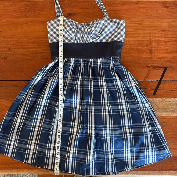 Decode 1.8 Blue and White Checkered Dress - Picture 6 of 7